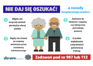 Seniorze nie daj się oszukać. Przestępcy nadal próbują ukraść oszczędności osób starszych