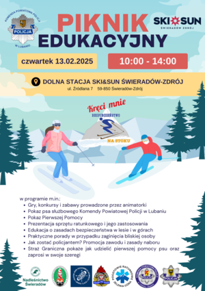 Piknik „Kręci mnie bezpieczeństwo na stoku” SKI &SUN Świeradów Zdrój już 13 lutego
