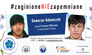Aktualności #zaginioneNIEzapomniane – nadal szukamy Seweryna