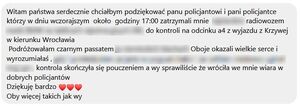 Podziękowania dla policjantów bolesławieckiej drogówki